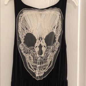 LA Hearts lace skull maxi dress
